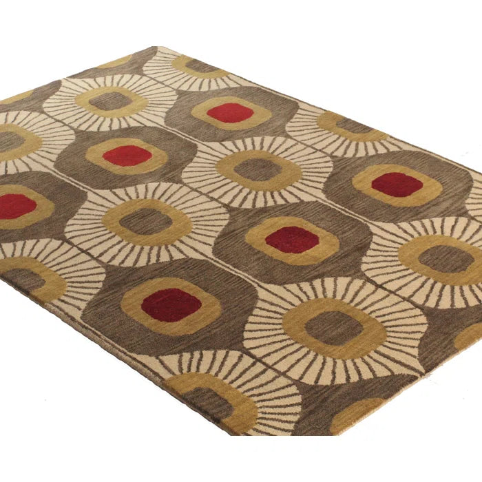 Hayashi Wool Geometric Indoor Rug