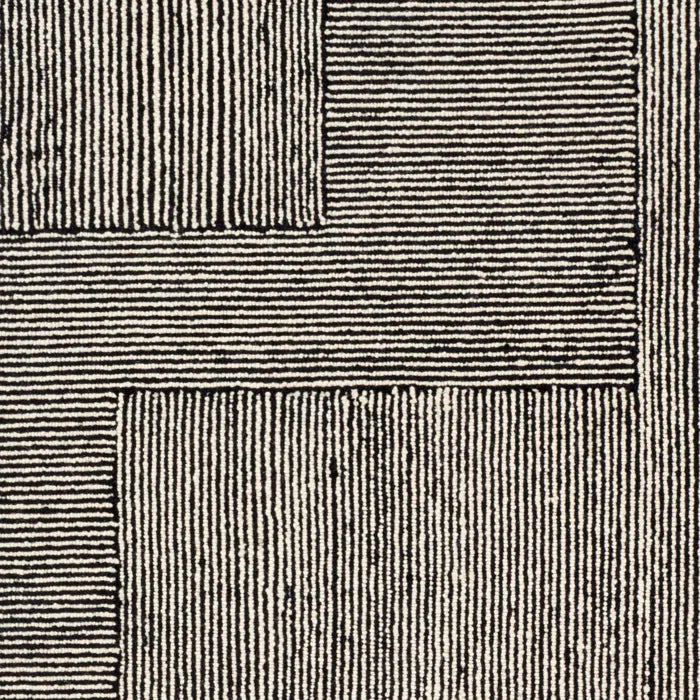 Peeta Geometric Hand-Tufted Wool Black/Ivory Area Rug